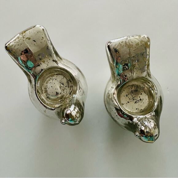 Casa Victor Alfaro | Mercury Glasd Bird Tea Light Pair GUC - Picture 5 of 7